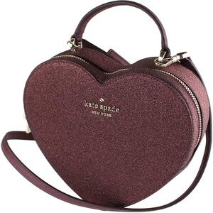 Kate Spade Love Shack Glitter Heart Bag & Card Holder in Deep Nova